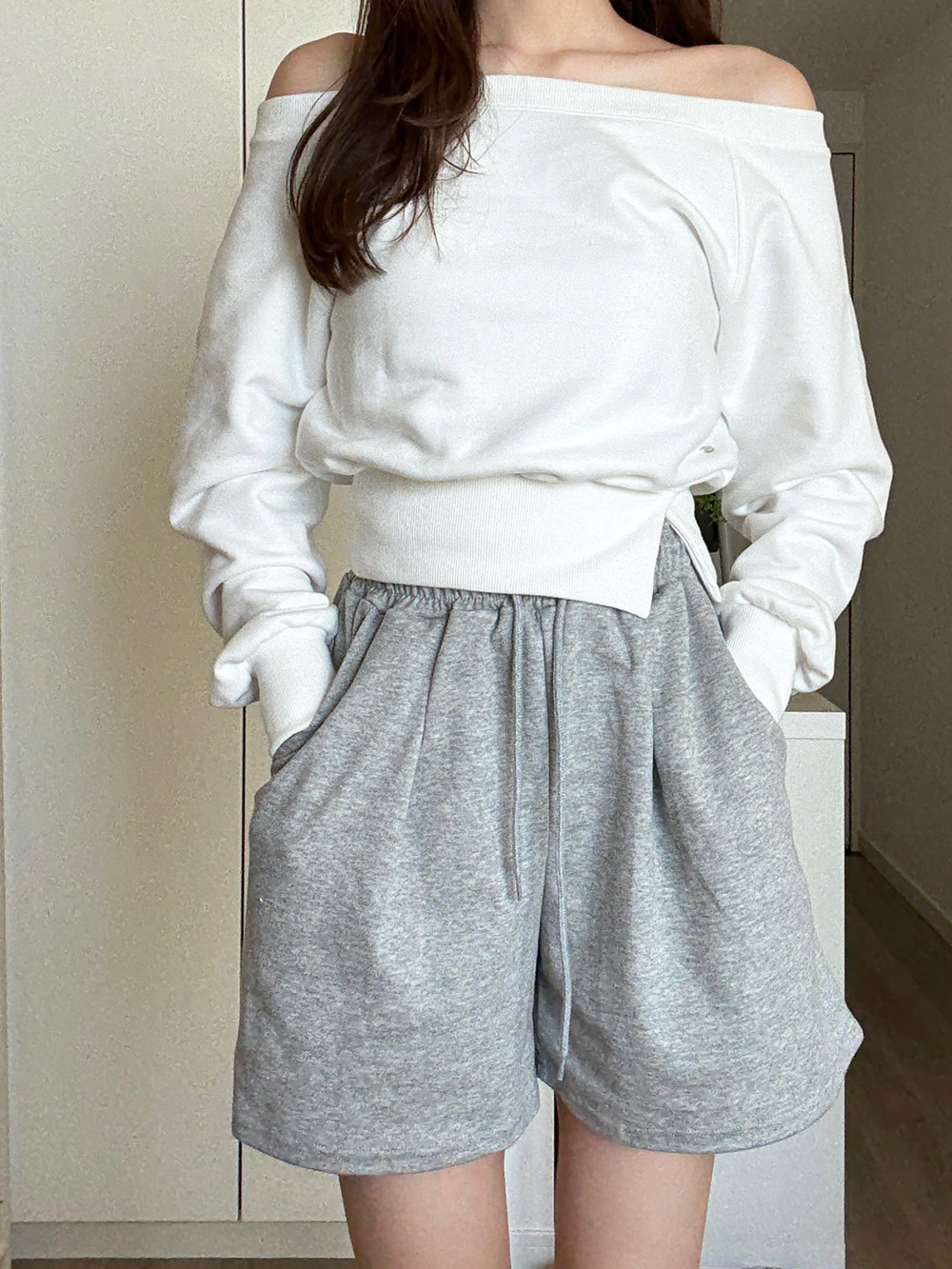 ウエストゴムスウェットショートパンツ | 詳細画像4