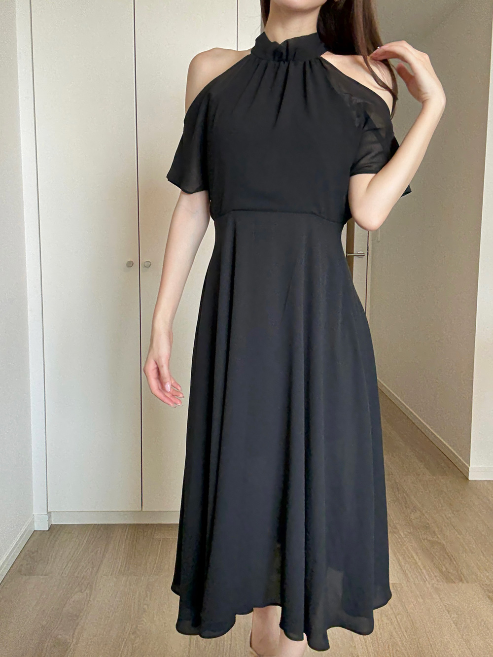 オープンショルダーバックリボンワンピース | 詳細画像2