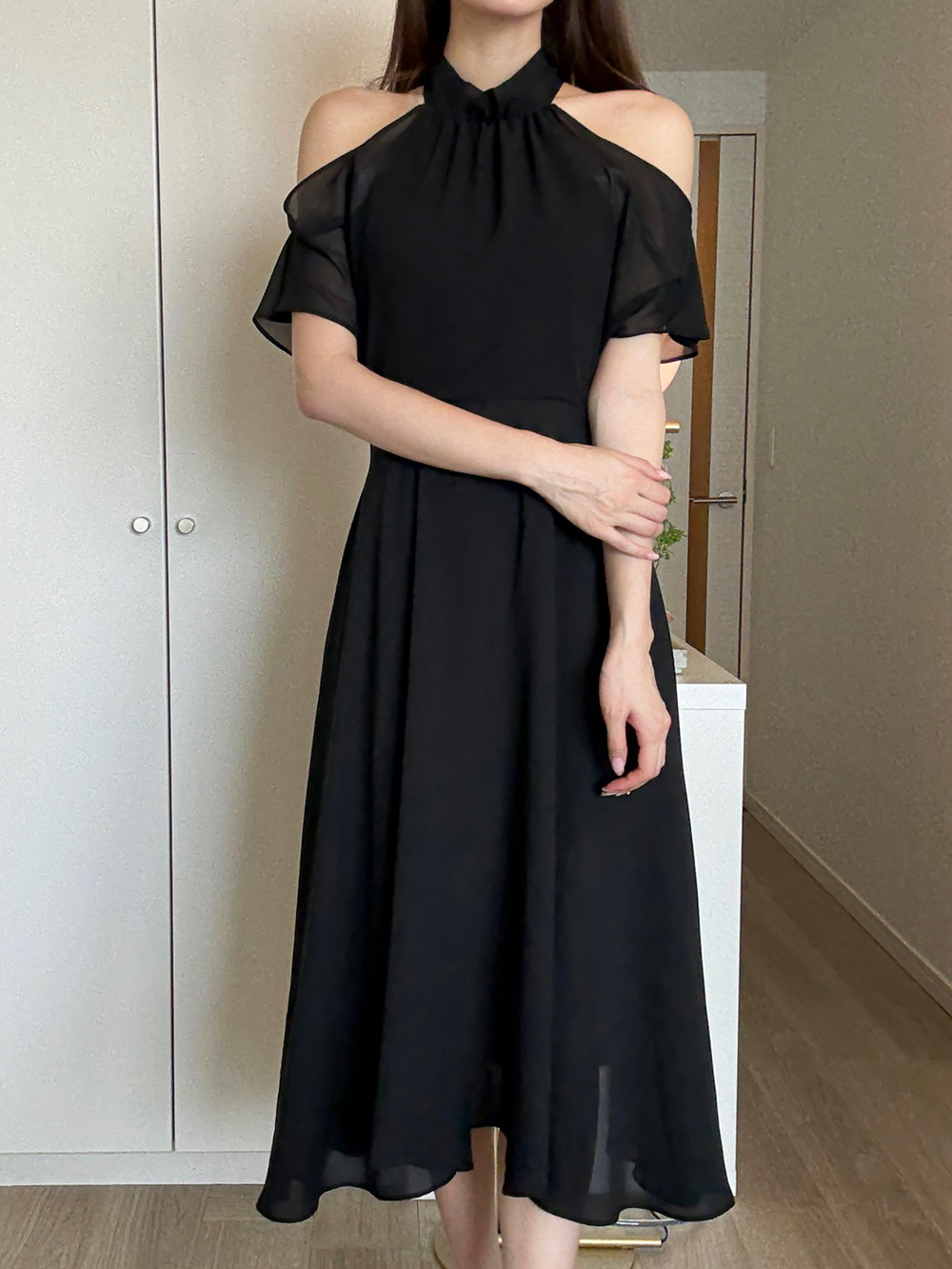 オープンショルダーバックリボンワンピース | 詳細画像4