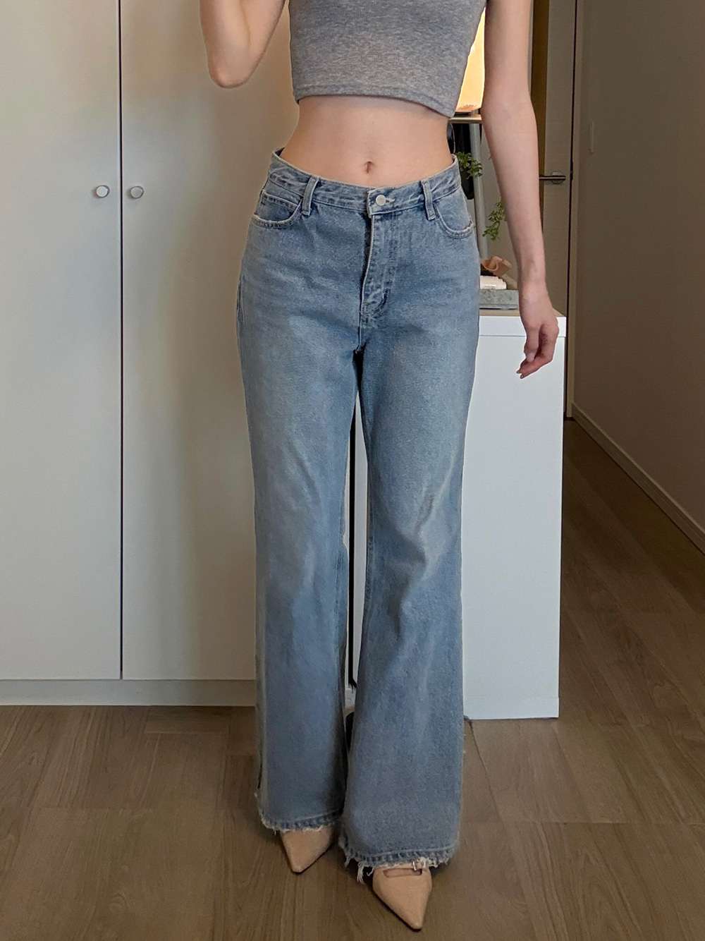 カットオフストレートデニムパンツ | 詳細画像3