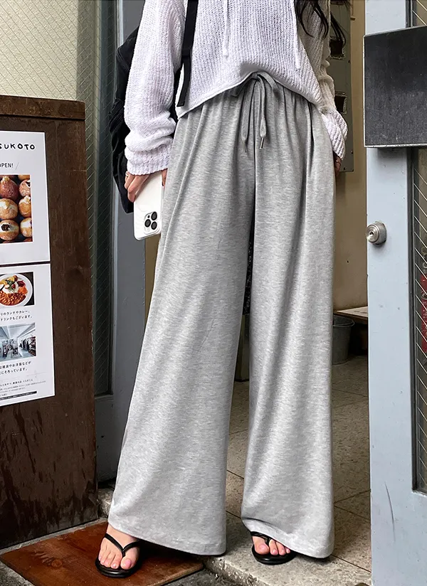 ワイドウエストゴムハイウエストパンツ | crushj | 詳細画像1