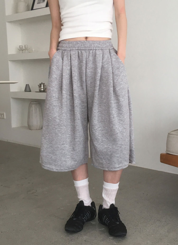 YONFA バミューダパンツ GRAY Sサイズ スウェットバミューダパンツ | レディースファッション通販 - DHOLIC