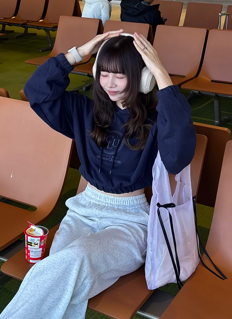 クロップドサークル刺繍パーカー | 詳細画像2