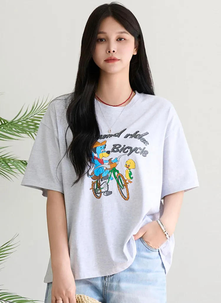 ルーズプリントTシャツ | pippin | 詳細画像1