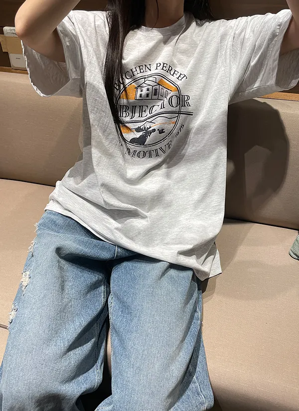 半袖ボクシープリントTシャツ | crushj | 詳細画像1