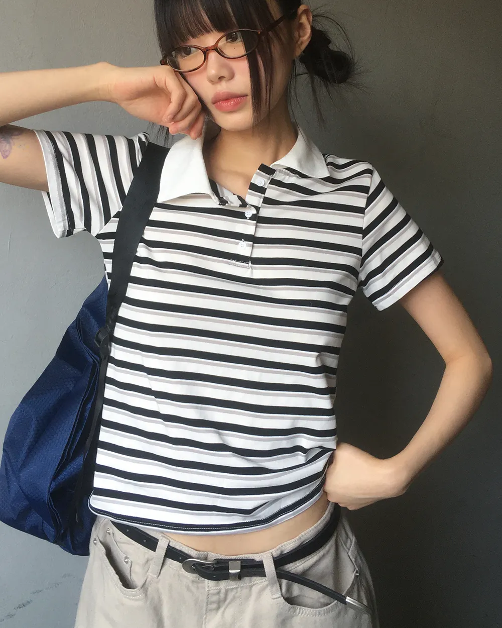 カラーボーダーTシャツ | WONDERWONDER | 詳細画像1