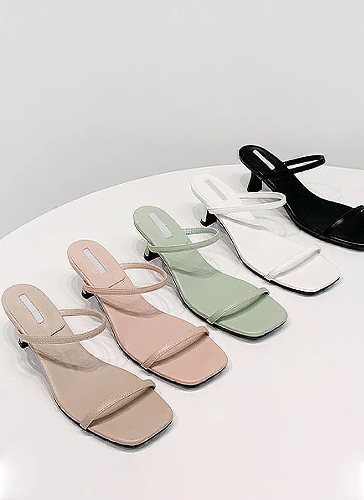 レザー調ヒールサンダル | minagram | 詳細画像1