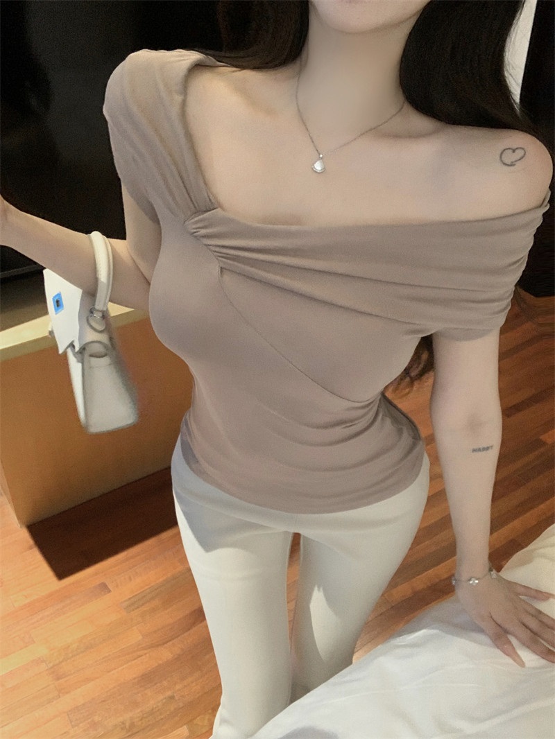 オフショルダースリム半袖Tシャツ | 詳細画像8