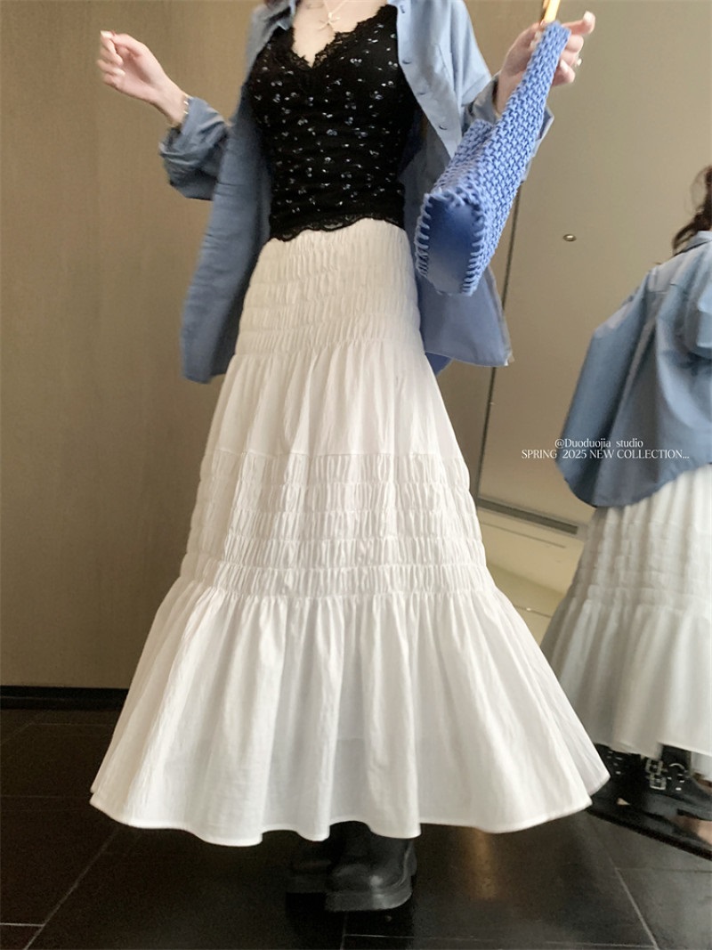 ウエストゴムロングシャーリングスカート | 詳細画像3