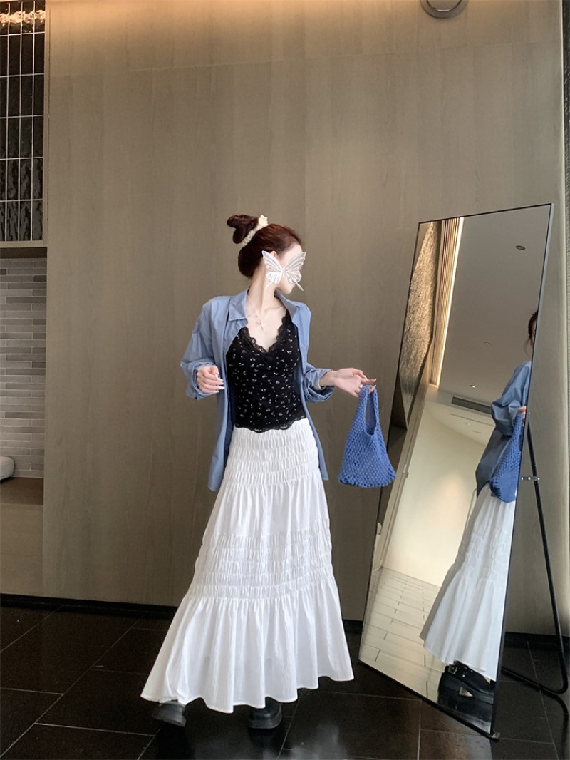 ウエストゴムロングシャーリングスカート | 詳細画像13