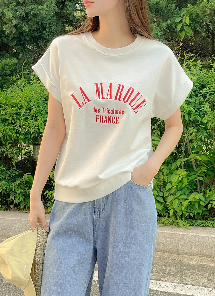 ロールアップレタリングTシャツ | ODE | 詳細画像1