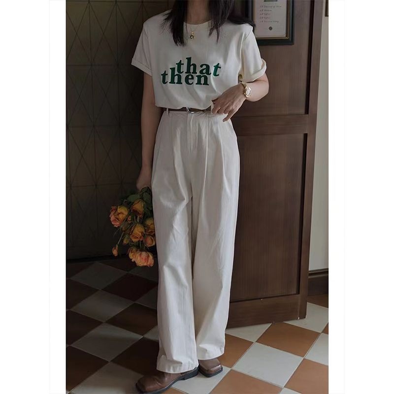 ラウンドネックレタリングTシャツ | 詳細画像3