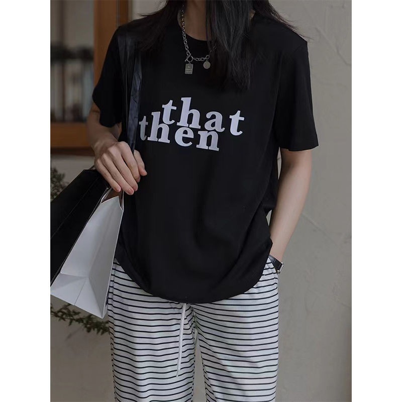 ラウンドネックレタリングTシャツ | 詳細画像4