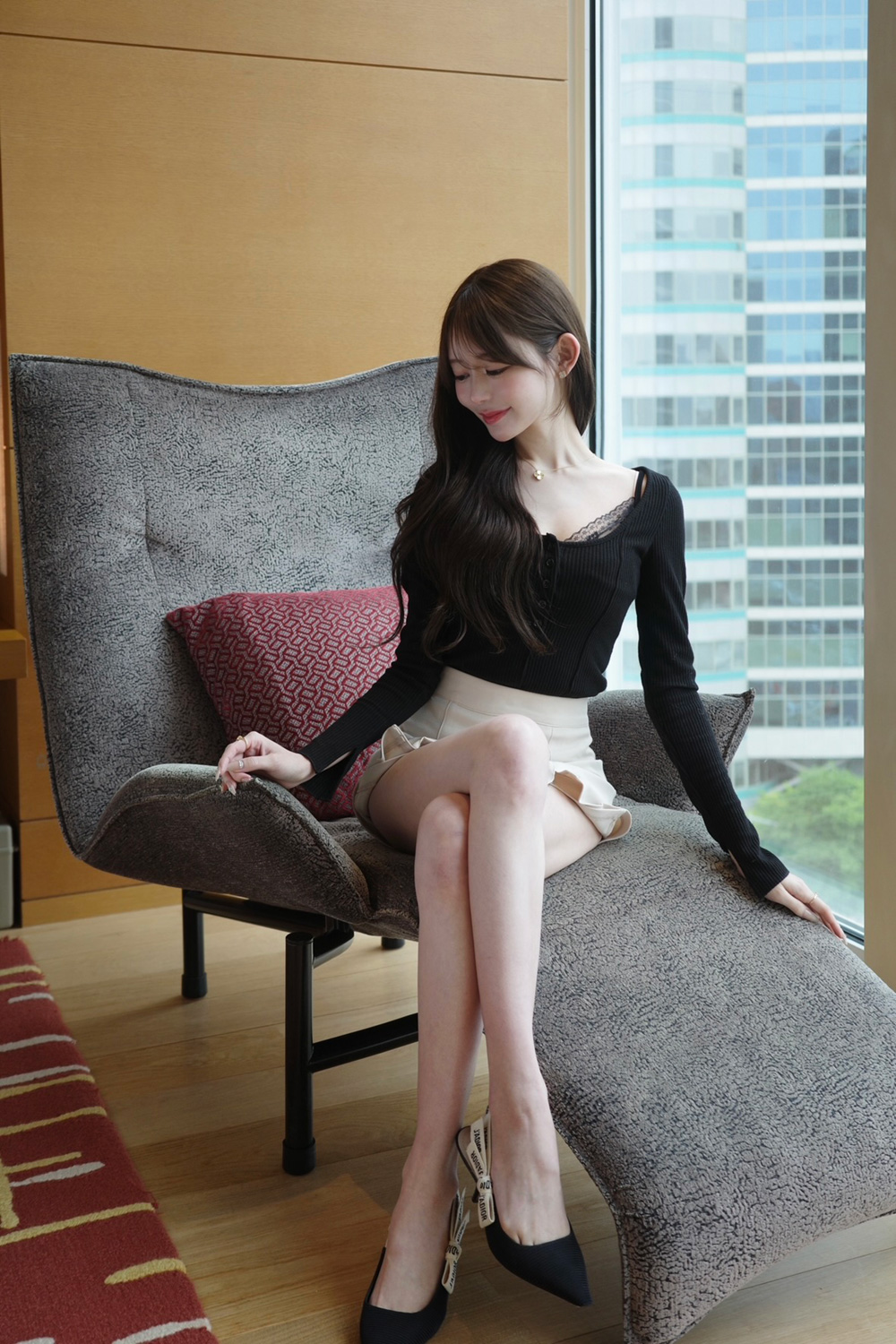 スリットAラインスカートパンツ | 詳細画像10