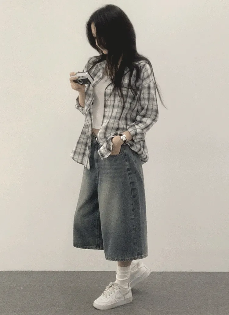 ルーズチェックシャツ | withhuilin | 詳細画像1