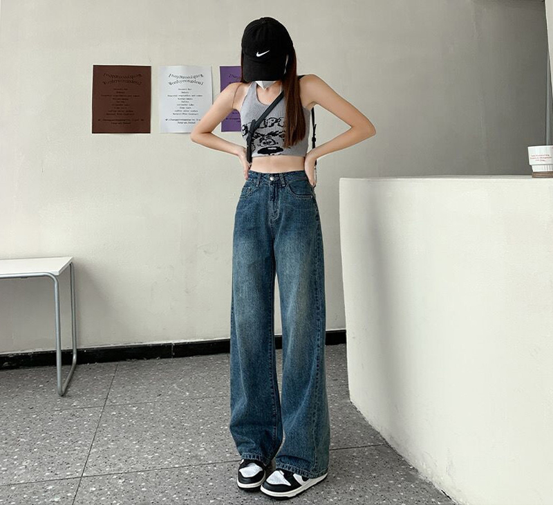 ウォッシングステッチロングデニムパンツ | 詳細画像3