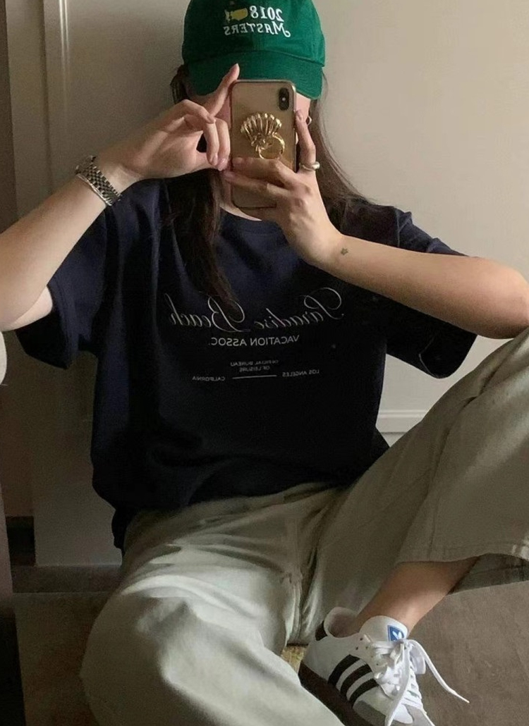 半袖レタリングTシャツ | レディースファッション通販 - DHOLIC