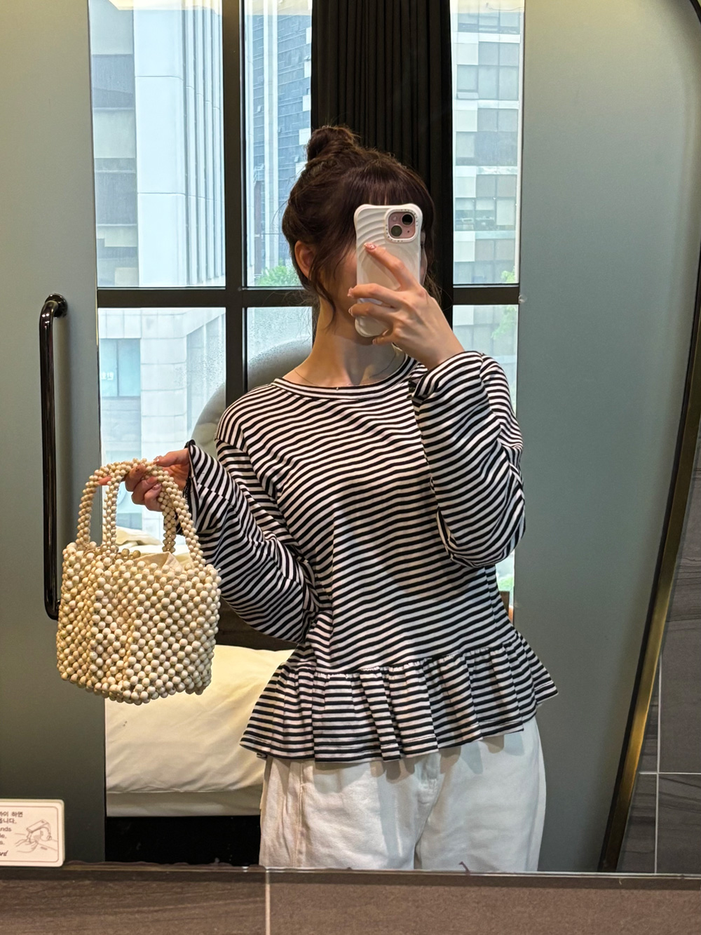 フレアへムボーダーTシャツ | 詳細画像2