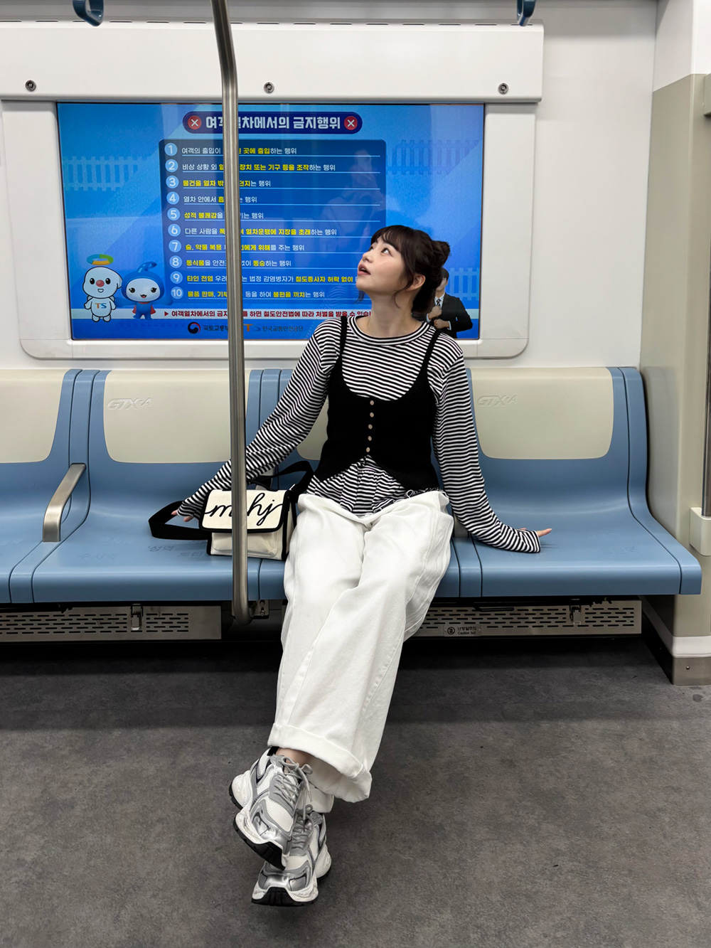 フレアへムボーダーTシャツ | 詳細画像13