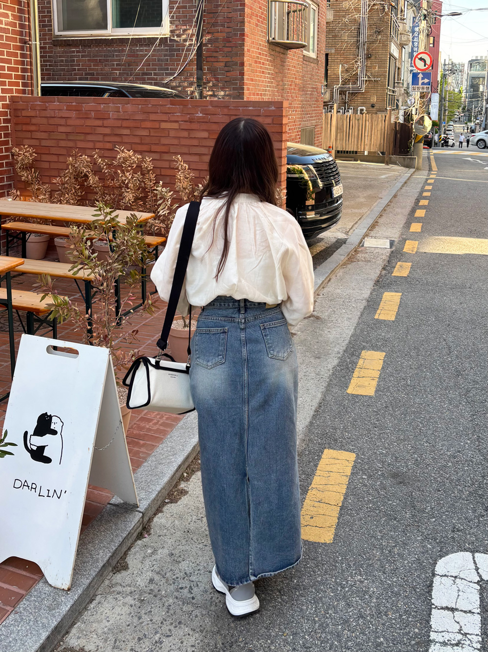 バックスリットロングデニムスカート | 詳細画像16