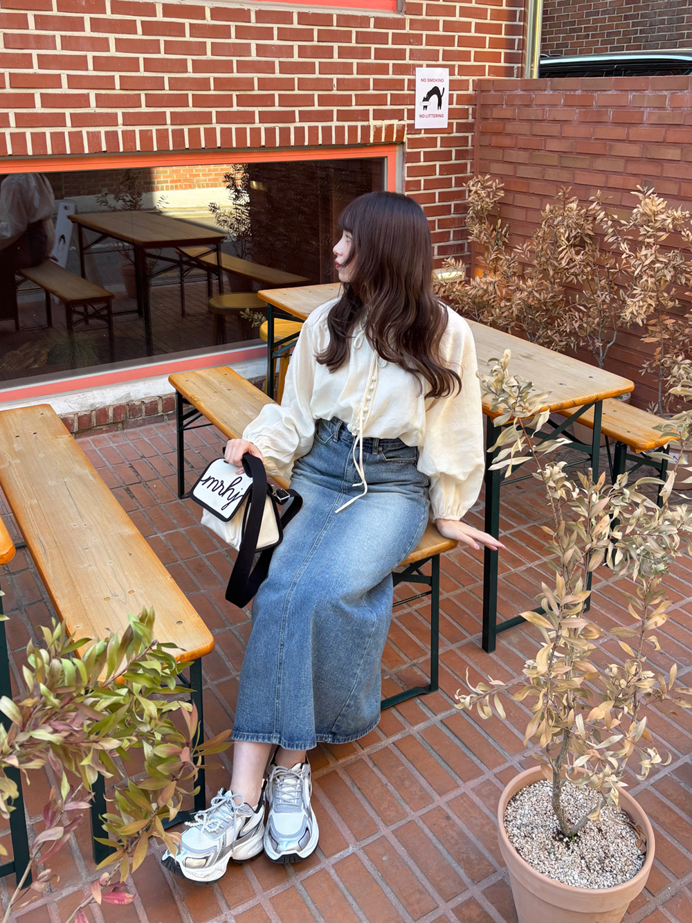 バックスリットロングデニムスカート | 詳細画像19