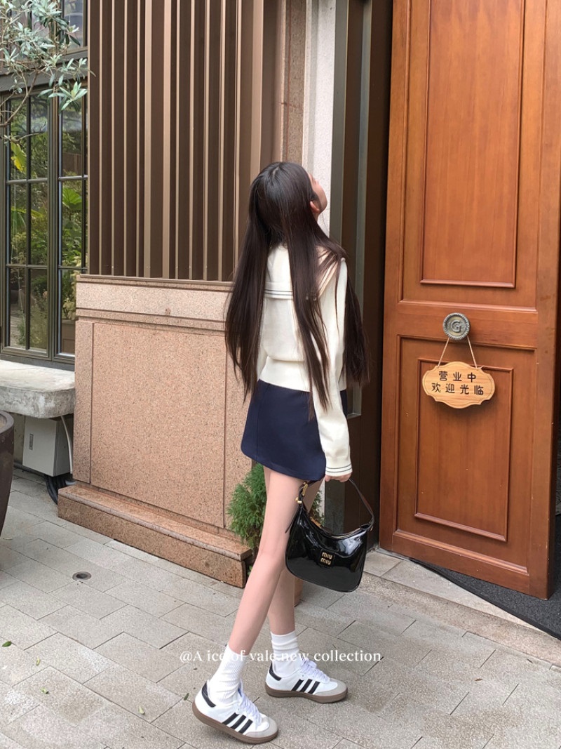 セーラーカラー配色春秋ニット | 詳細画像11