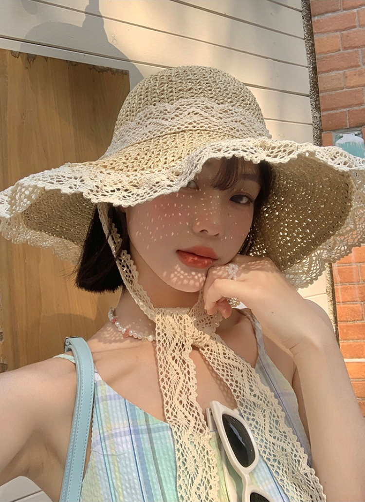 ストラップレース帽子 | レディースファッション通販 - DHOLIC