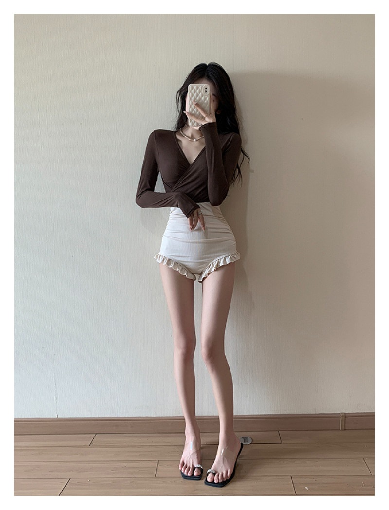 ツーピース配色フリルワンピース水着 | 詳細画像3
