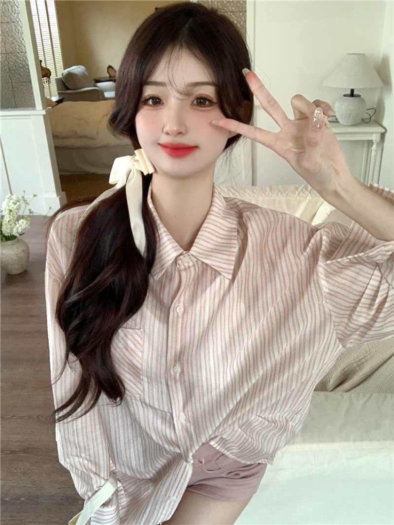 オーバーサイズストライプ春夏ブラウス | 詳細画像34