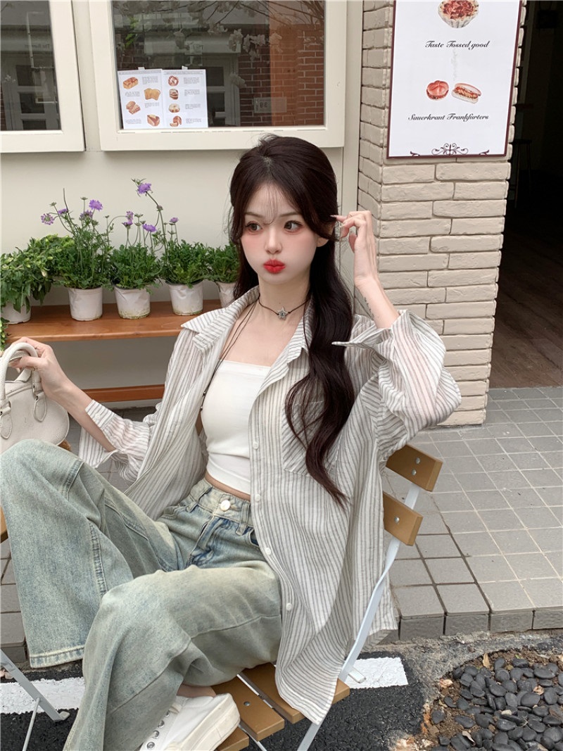 オーバーサイズストライプ春夏ブラウス | 詳細画像37