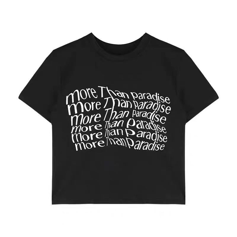 クロップドレタリング夏Tシャツ | 詳細画像17