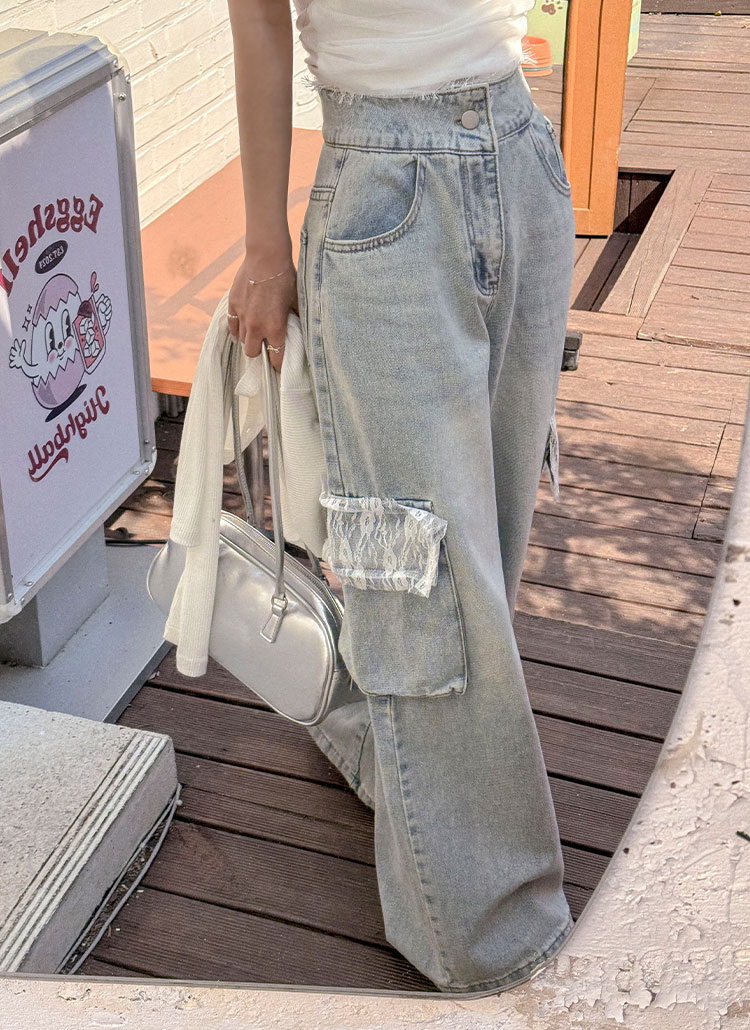 【D＆G】リップドディテールライトブルーデニムグレースジーンズ D＆G】リップドディテールライトブルーデニムグレースジーンズ