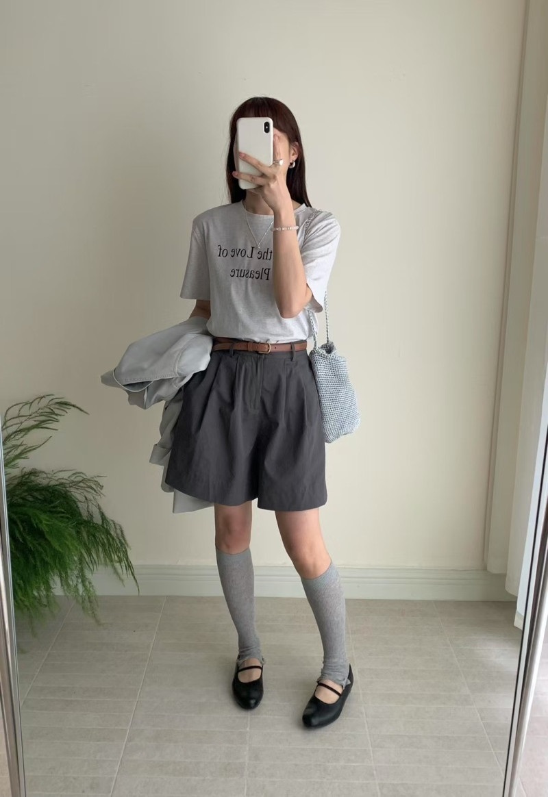 ベルト付バックゴムツータックショートパンツ | 詳細画像8