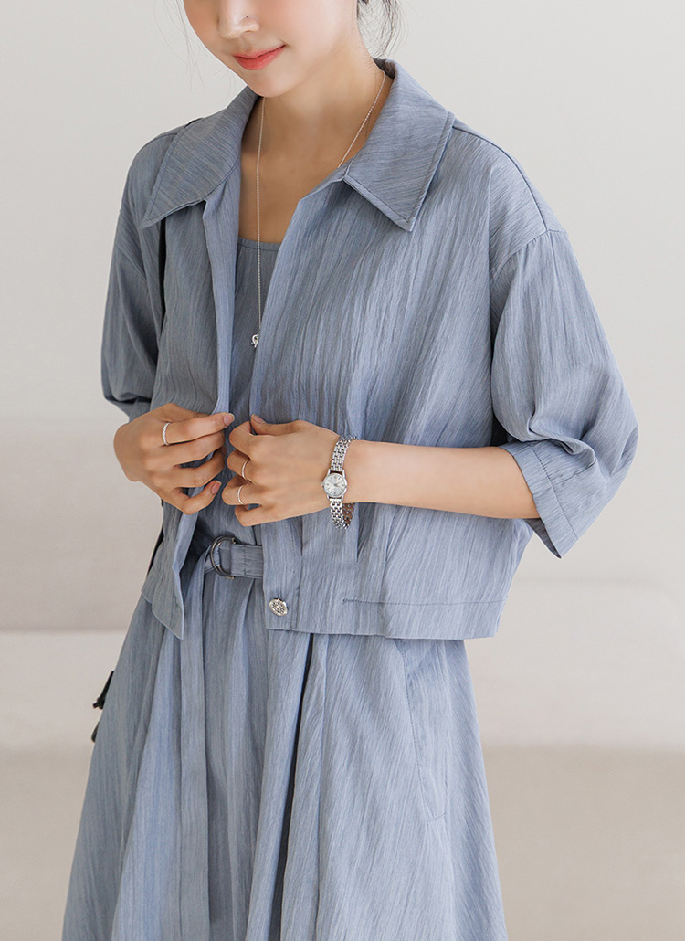 ベルト7分袖フレアツーピース | レディースファッション通販 - DHOLIC