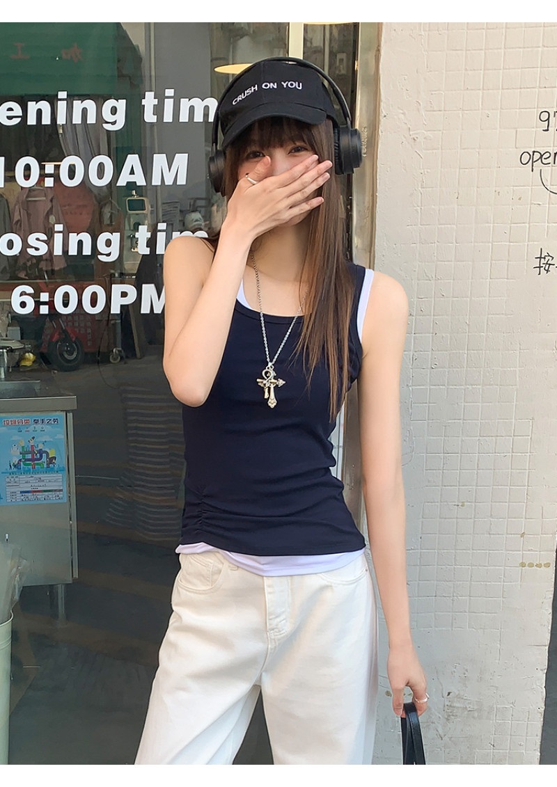 ギャザー無地ノースリーブ | 詳細画像10