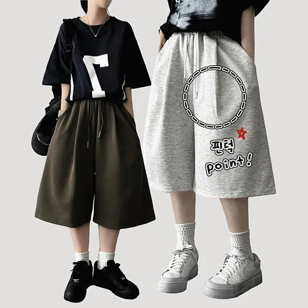 [選べる丈]バミューダショートウエストゴムショートパンツ | hijjoo | 詳細画像1