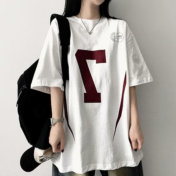 ラウンドネックオーバーサイズ半袖Tシャツ | hijjoo | 詳細画像1