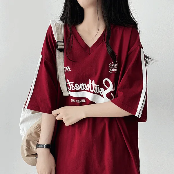 半袖VネックトラックTシャツ | hijjoo | 詳細画像1