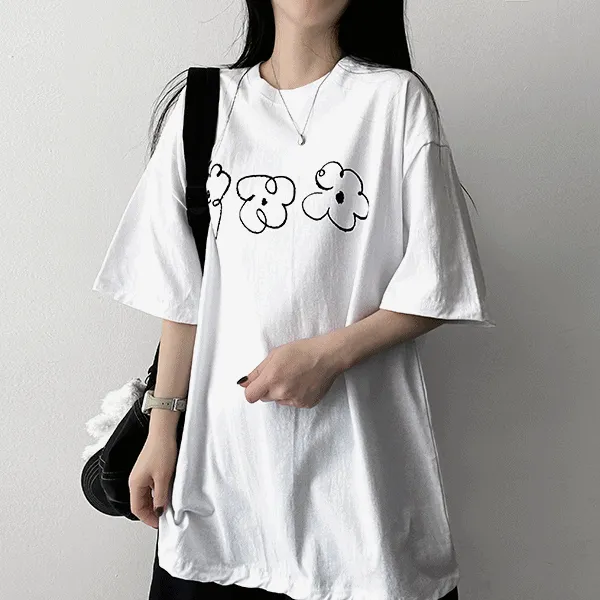 半袖ラウンドネックプリントTシャツ | hijjoo | 詳細画像1