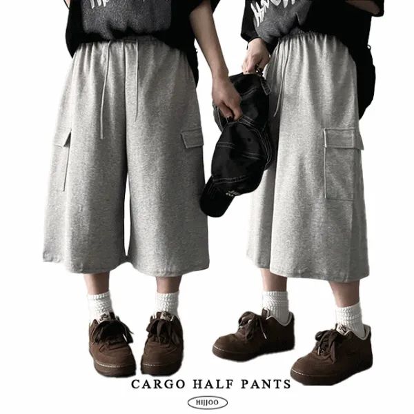 ウエストゴムドローストリングカーゴショートパンツ | hijjoo | 詳細画像1