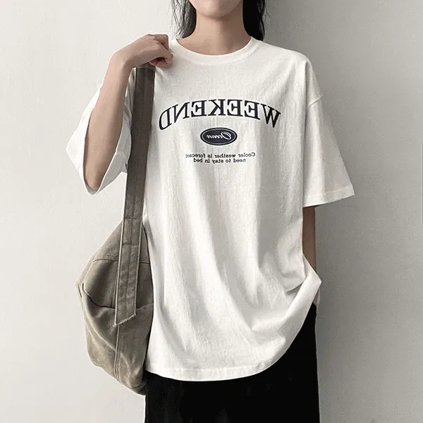 半袖ラウンドネックボクシーロゴTシャツ | hijjoo | 詳細画像1