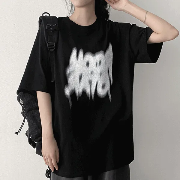 半袖ラウンドネックプリントTシャツ | hijjoo | 詳細画像1