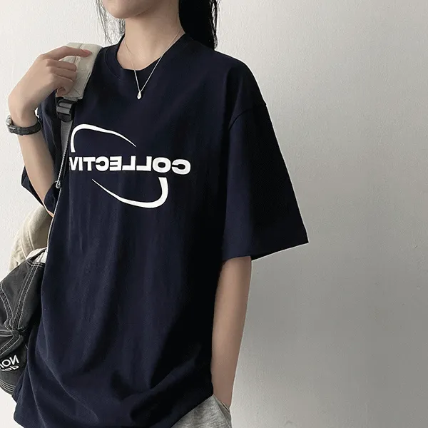 半袖ラウンドネックロゴTシャツ | hijjoo | 詳細画像1