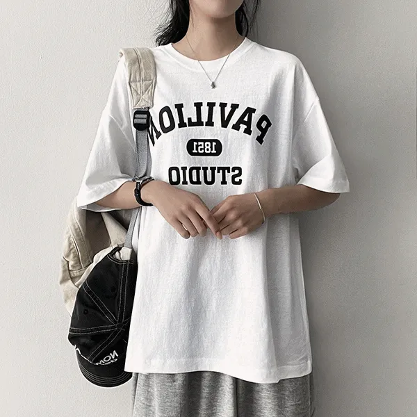 半袖ラウンドネックボクシーTシャツ | hijjoo | 詳細画像1