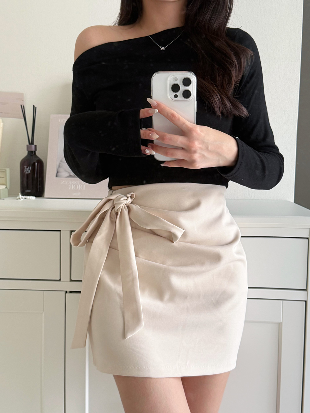 リボンドレープミニスカート | 詳細画像4