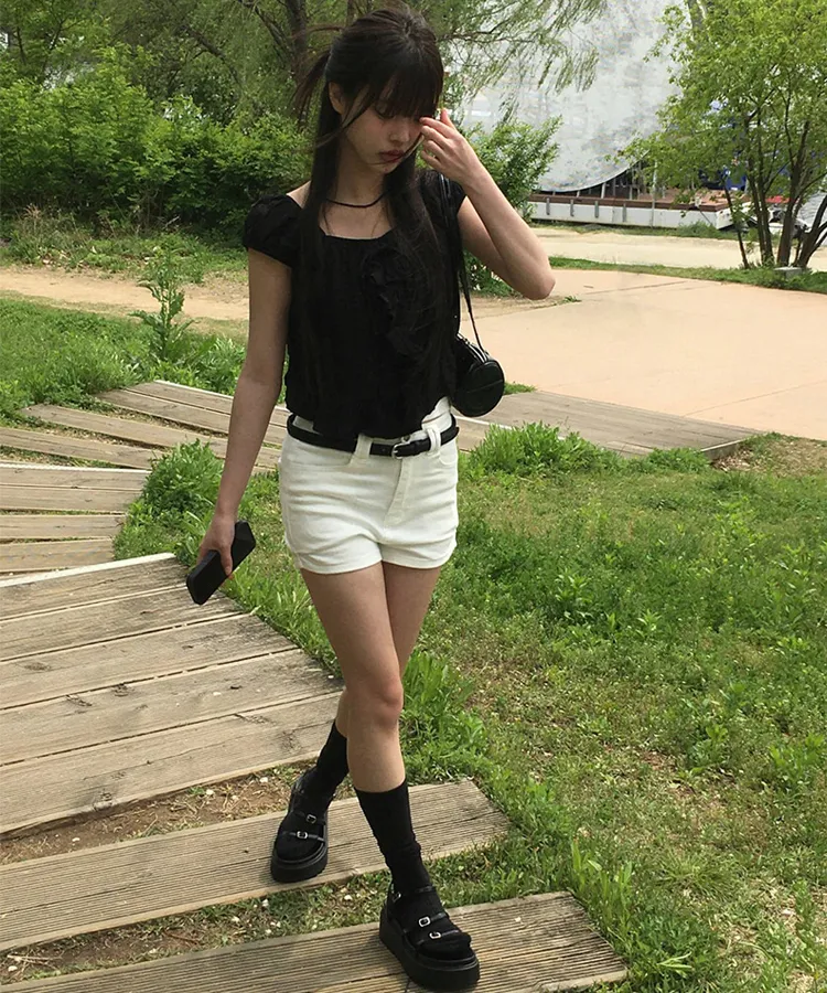 コットンベーシックショートパンツ | anyonemore | 詳細画像1