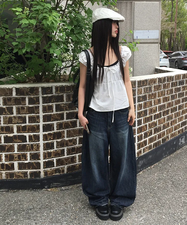 ウォッシングワイドデニムパンツ | anyonemore | 詳細画像1