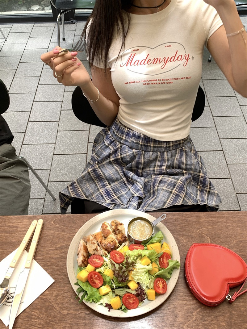 ストレッチスリム半袖レタリングTシャツ | 詳細画像11