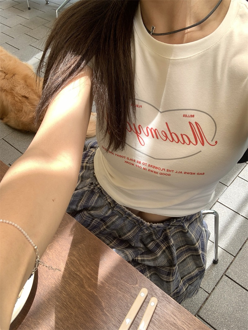 ストレッチスリム半袖レタリングTシャツ | 詳細画像14