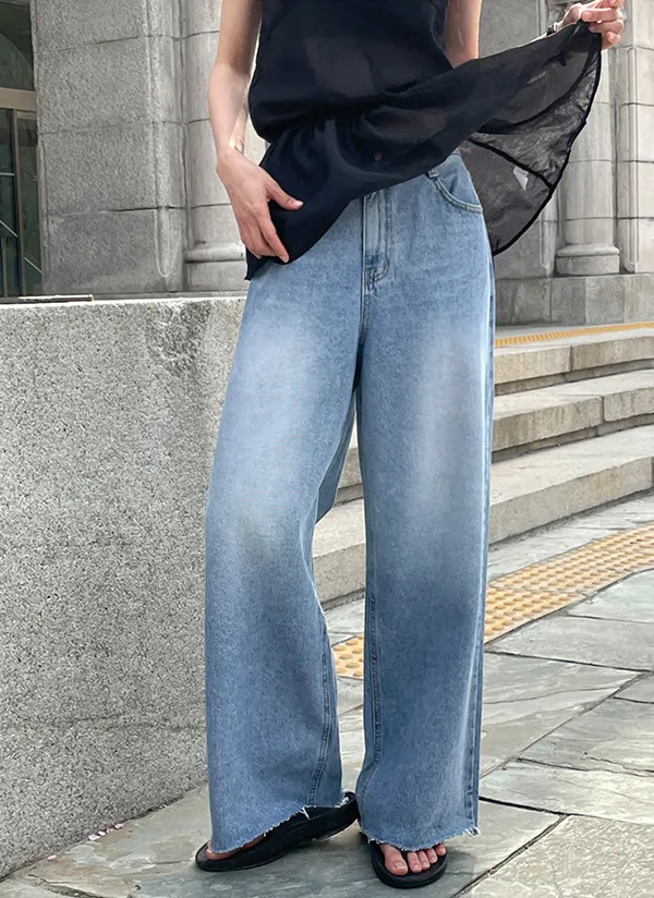 カットルーズワイドデニムパンツ | crushj | 詳細画像1